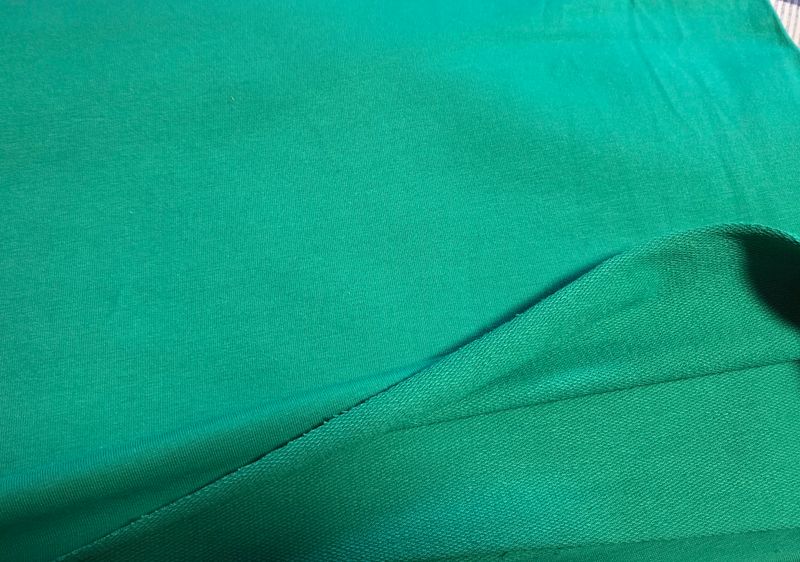 Sommersweat Uni Grün 50cm x 180cm breit 