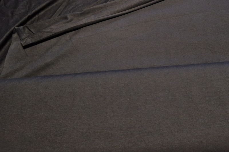 Sommersweat angeraut Schwarz uni 50cm x 180cm breit 