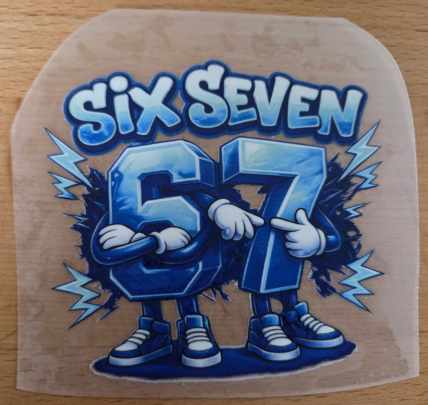 Bügelbild Six Seven ca 8cm 