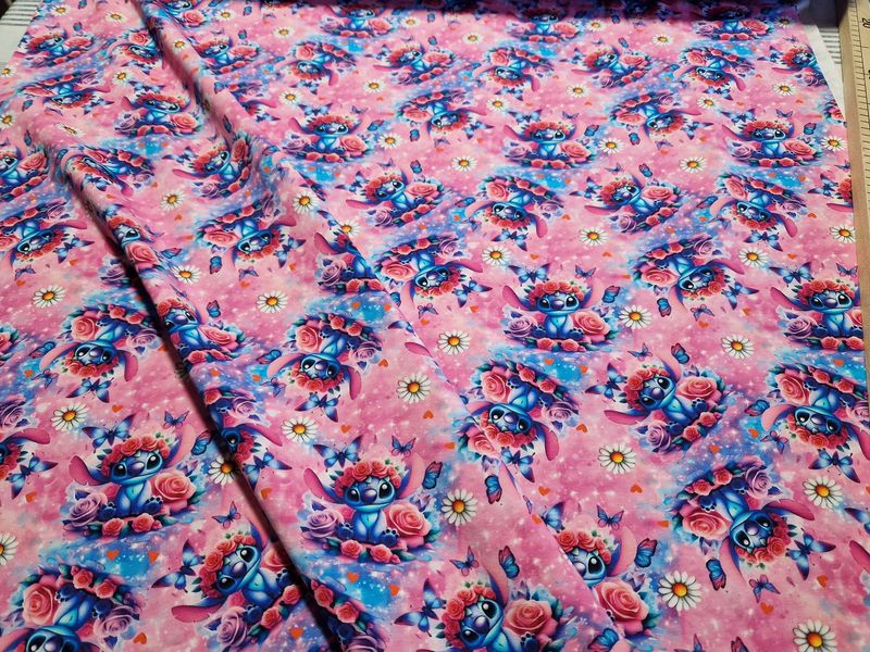 Sommersweat Stitch Blumen 50cm x 180cm breit 