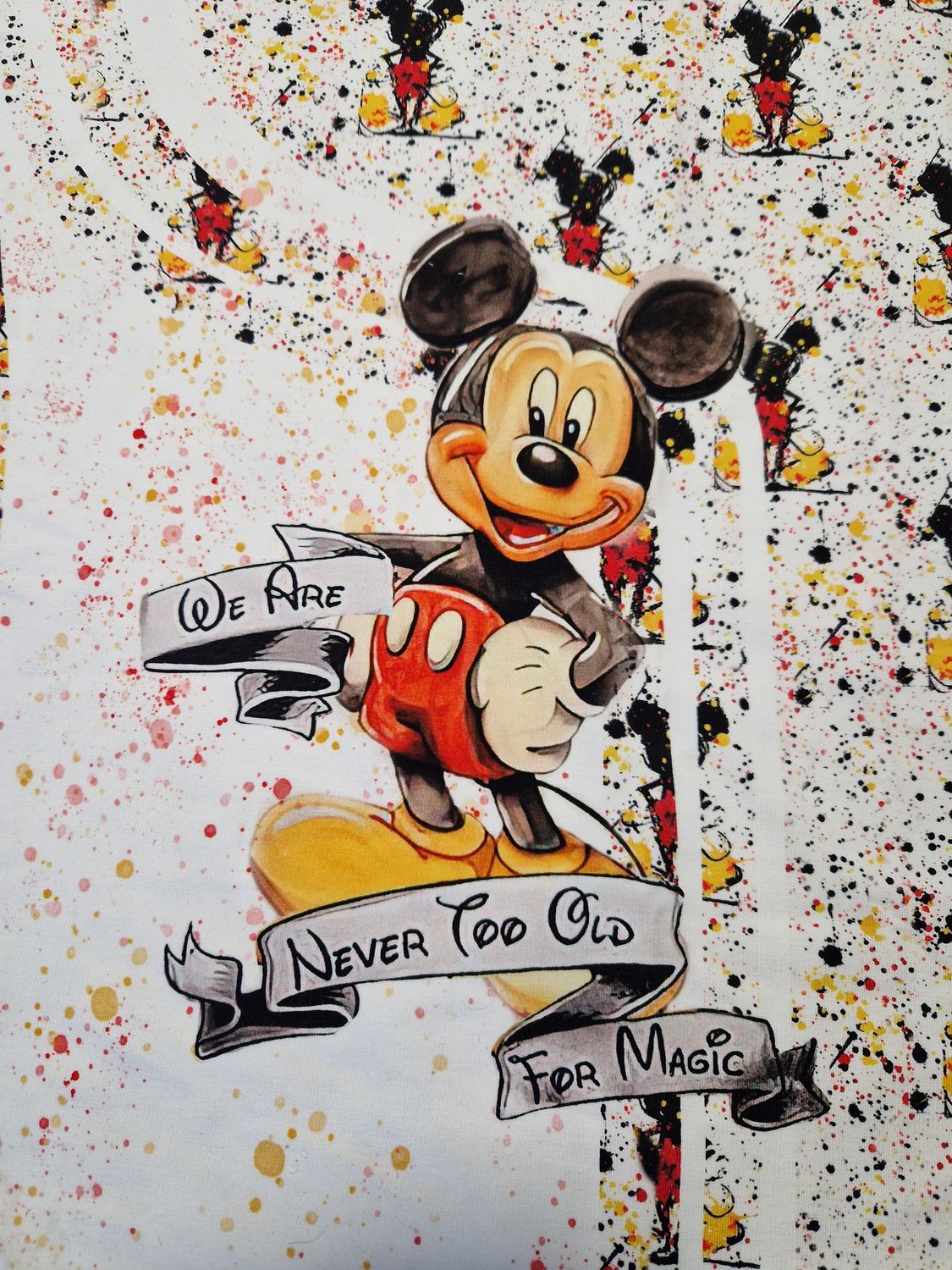 Sommersweat Panele Micky Maus 66cm x 180cm breit 