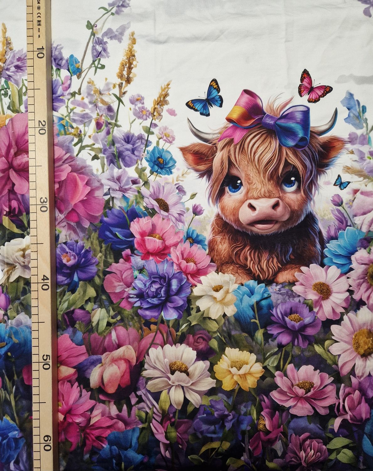 Sommersweat Panele Kälbchen 72cm x 180cm breit 