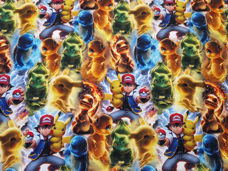 Sommersweat Pokemon 72cm x 170cm breit