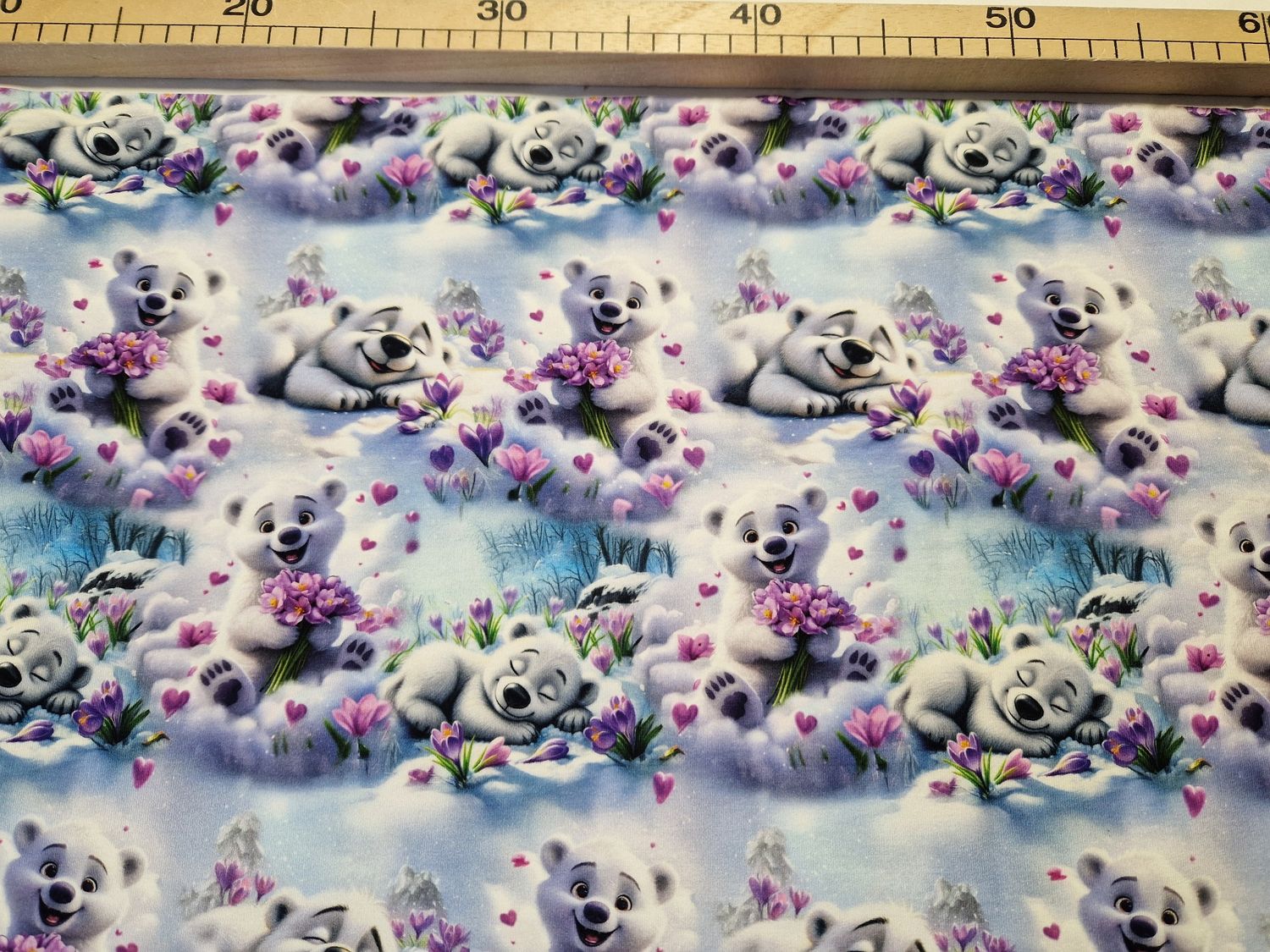 Sommersweat Bärchen 45cm x 180cm breit