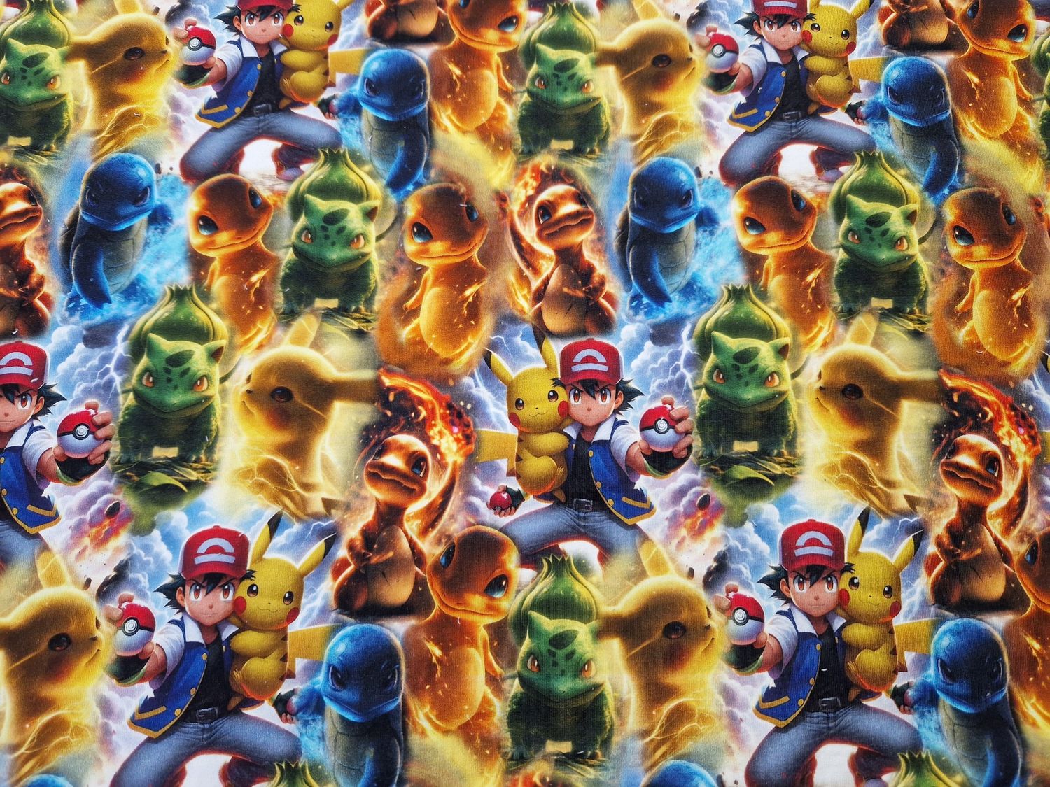 Sommersweat Pokemon 55cm x 180cm breit