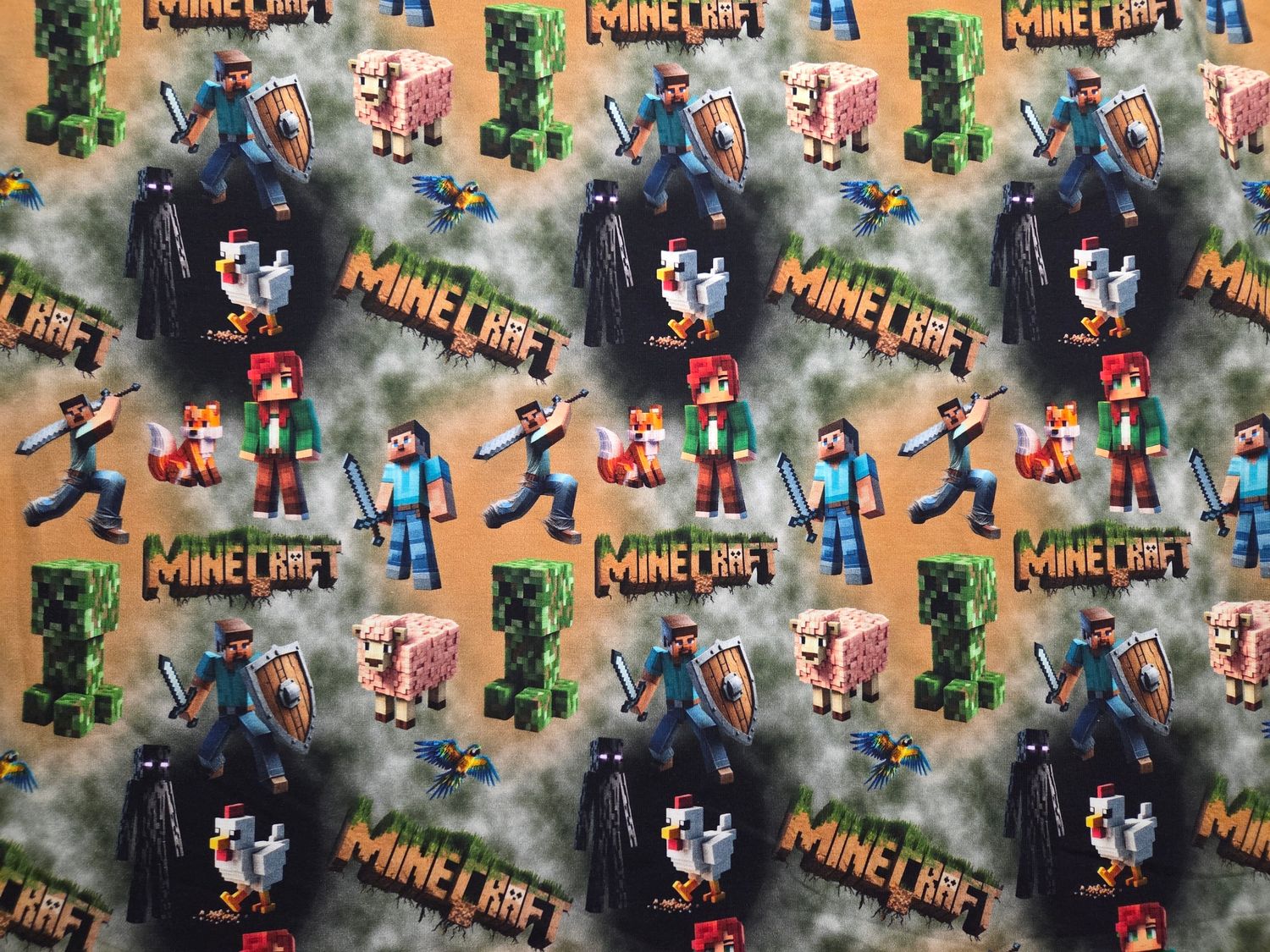 Sommersweat Minecraft 50cm x 180cm breit 