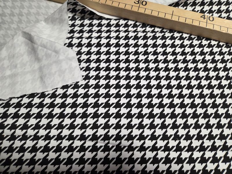 Jersey Pepita schwarz weiß 50cm x 160cm 