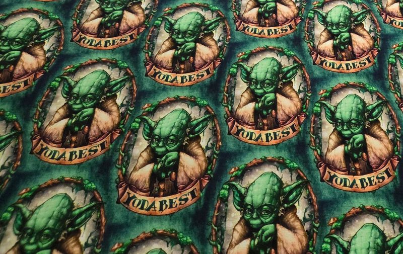 Sommersweat Yoda 50cm x 180cm breit 