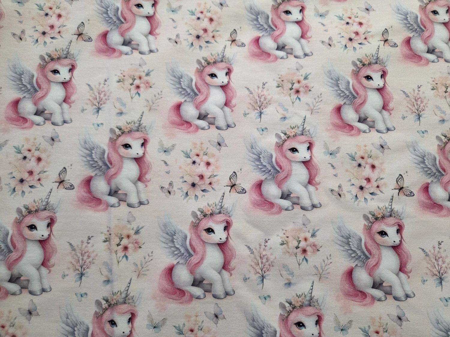 Sommersweat Einhorn 50cm x 180cm breit 