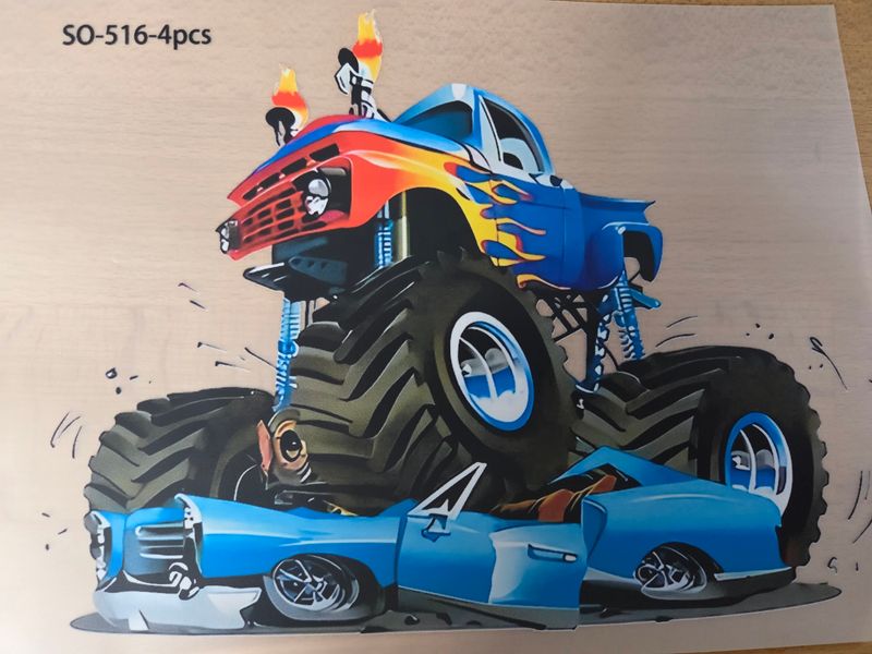Bügelbild Monster Truck 23cm