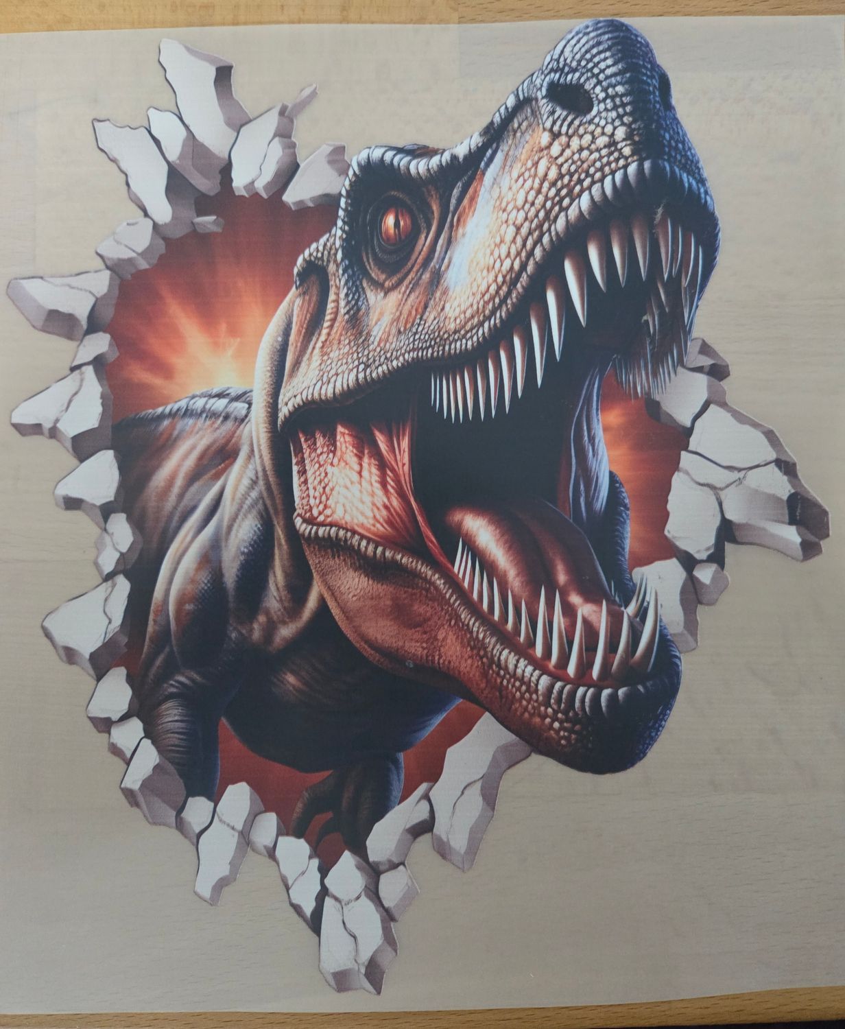 Bügelbild Dinosaurier 23cm