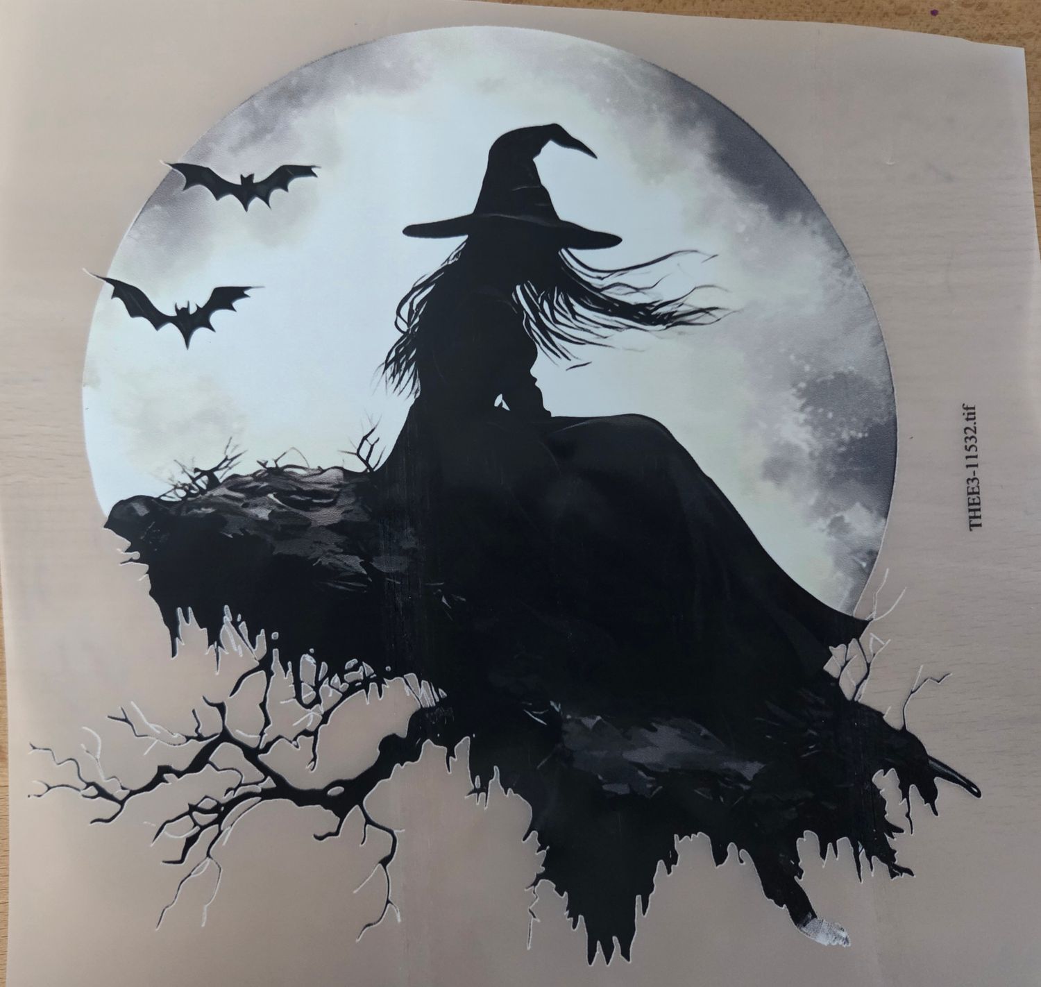 Bügelbild Hexe 19cm