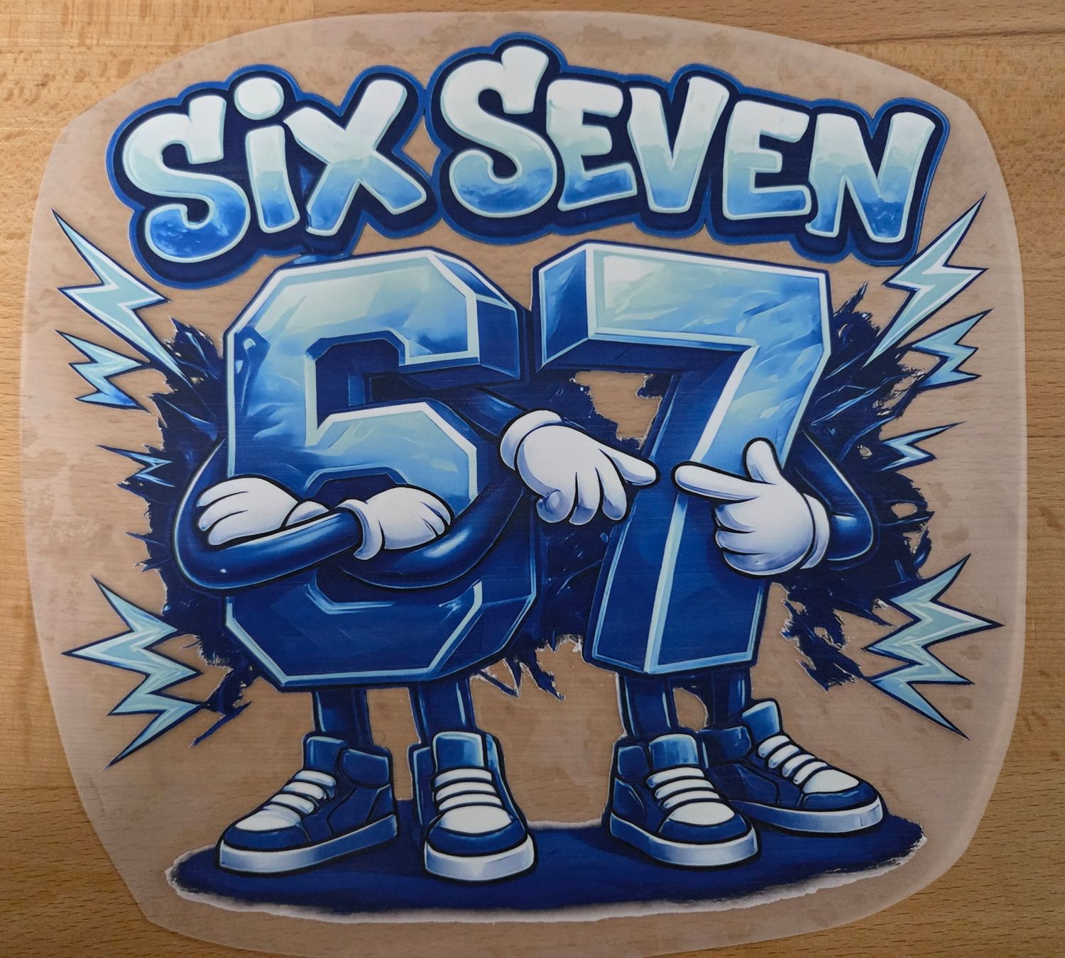 Bügelbild Six Seven 22cm