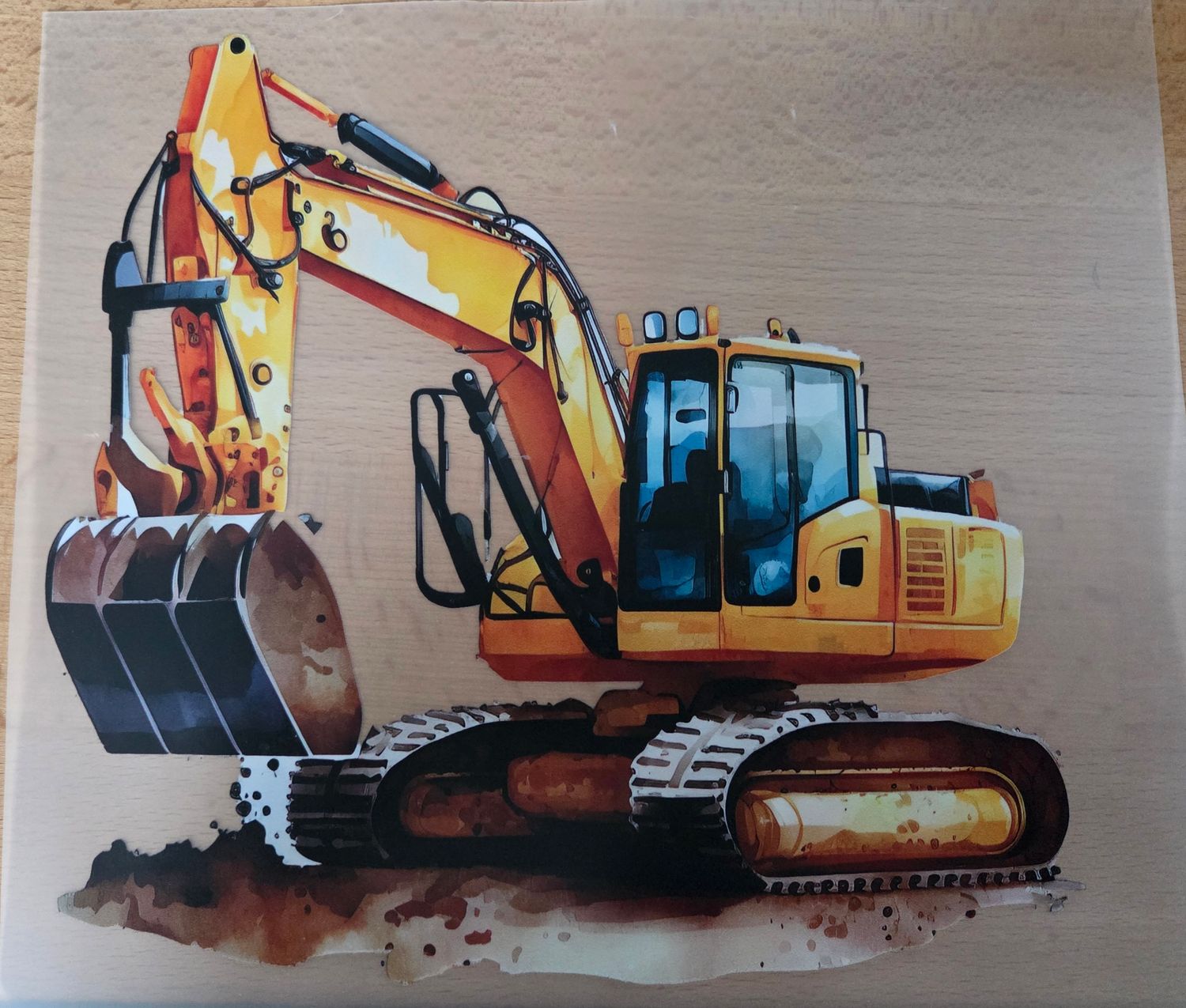 Bügelbild Baufahrzeug 22cm