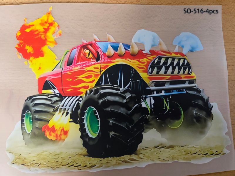 Bügelbild Monster Truck 23cm