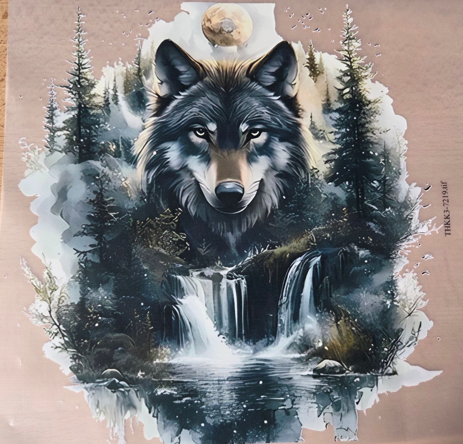 Bügelbild Wolf 19cm