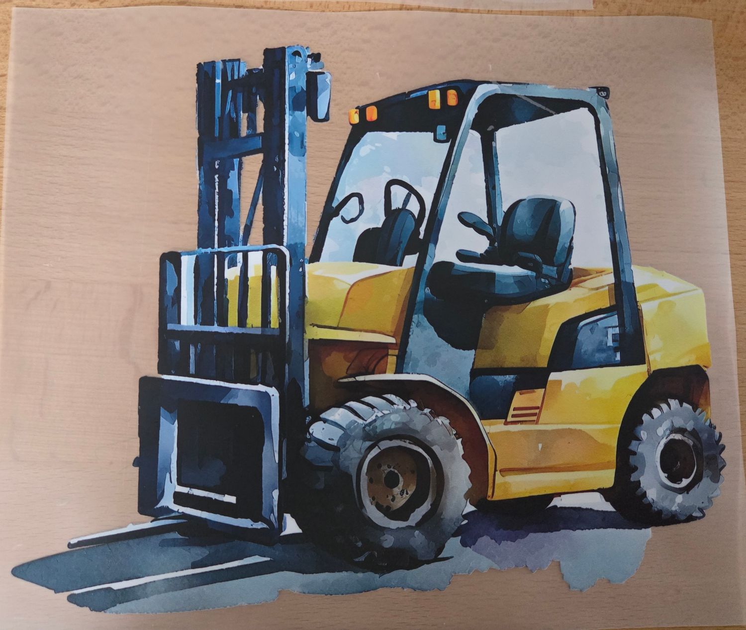 Bügelbild Baufahrzeug 22cm Bügelbild Baufahrzeug 22cm