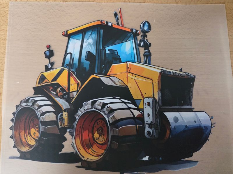 Bügelbild Baufahrzeug 22cm