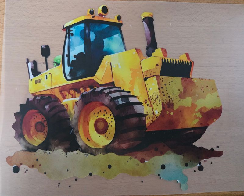 Bügelbild Baufahrzeug 22cm