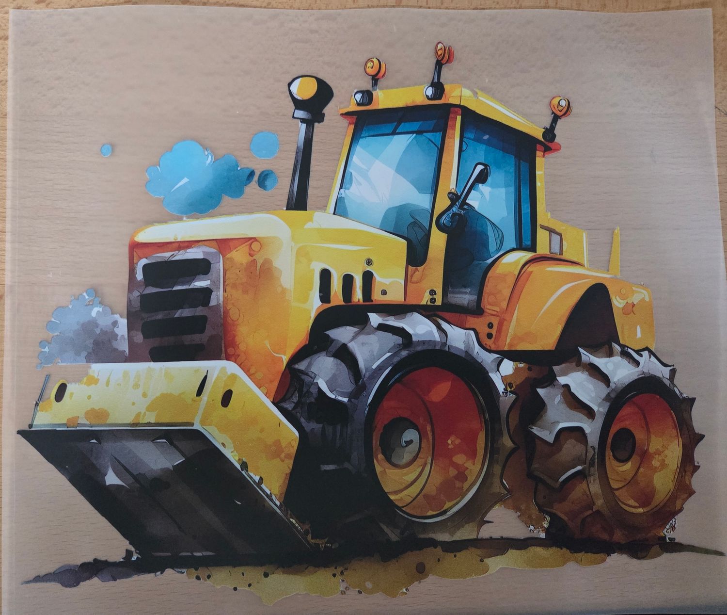 Bügelbild Baufahrzeug 22cm Bügelbild Baufahrzeug 22cm