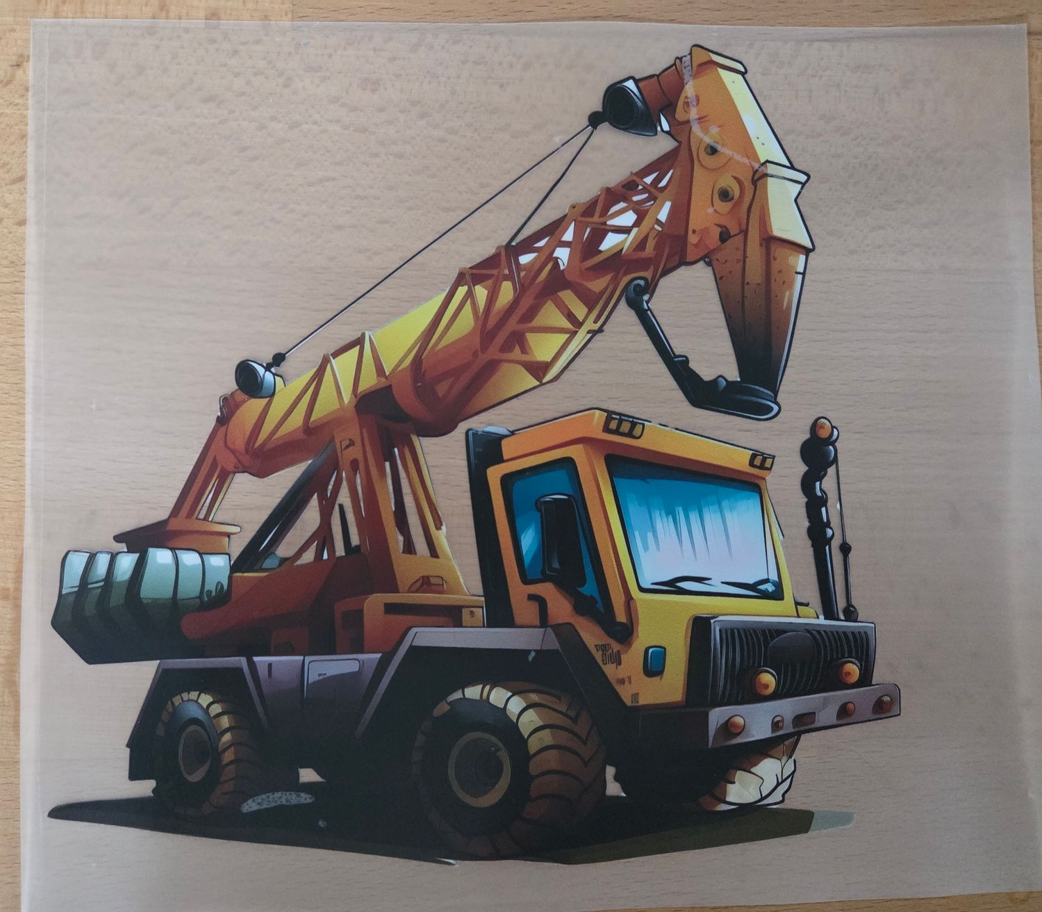 Bügelbild Baufahrzeug 22cm Bügelbild Baufahrzeug 22cm