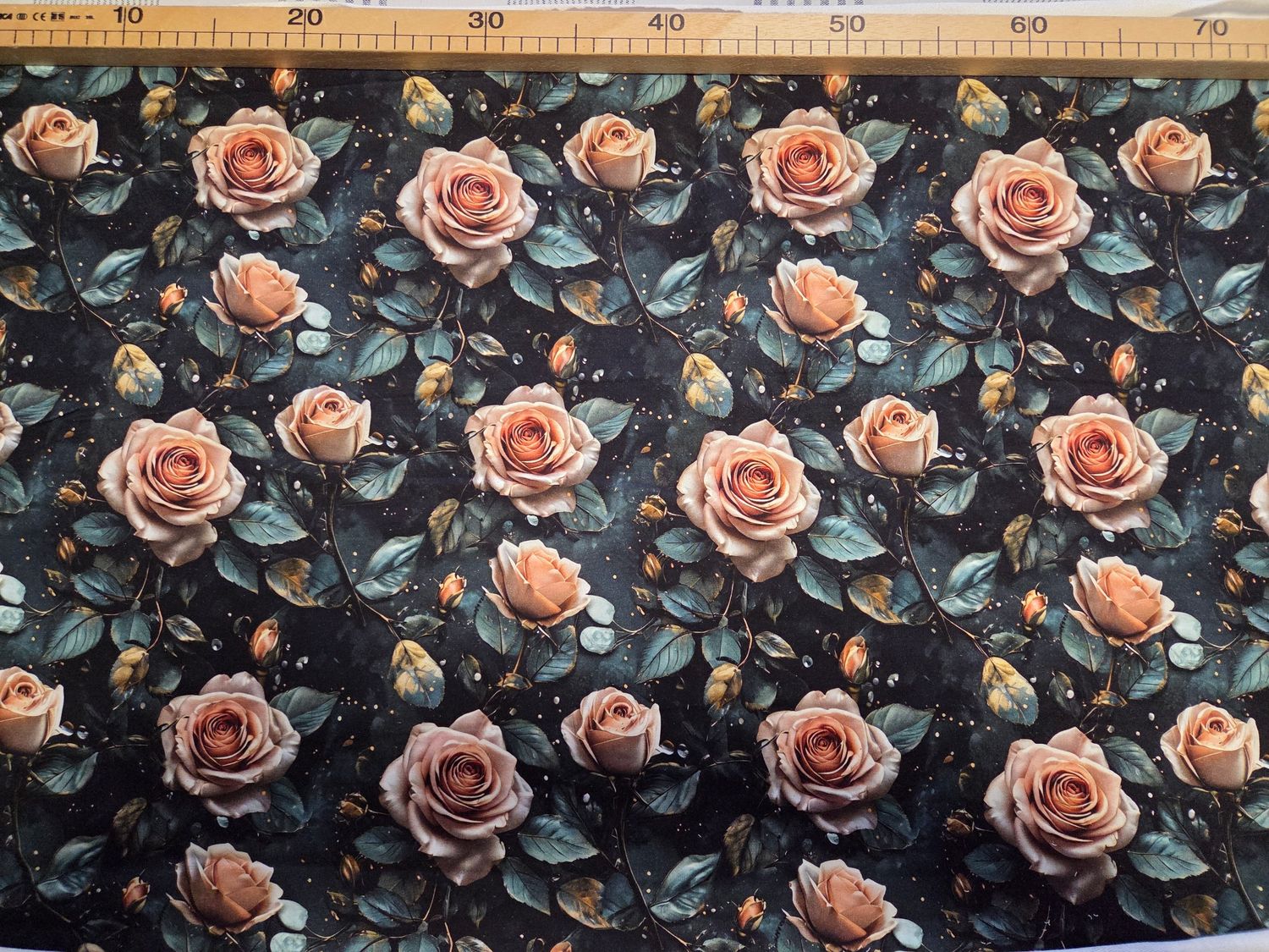 Sommersweat Blumen 50cm x 80cm breit