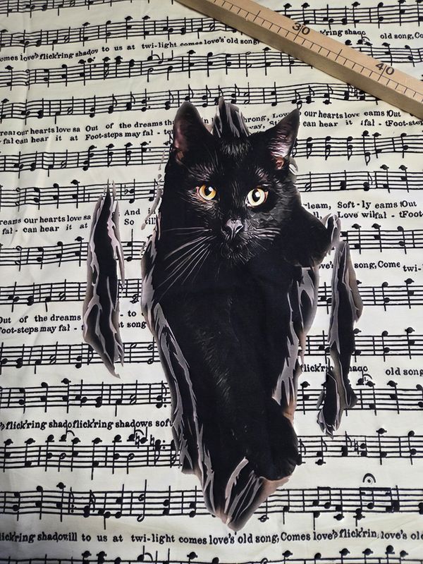 Sommersweat Katze Panele 90x180cm 