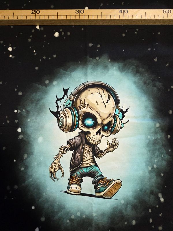 Sommersweat Skulls Totenkopf Panele 70x180cm 