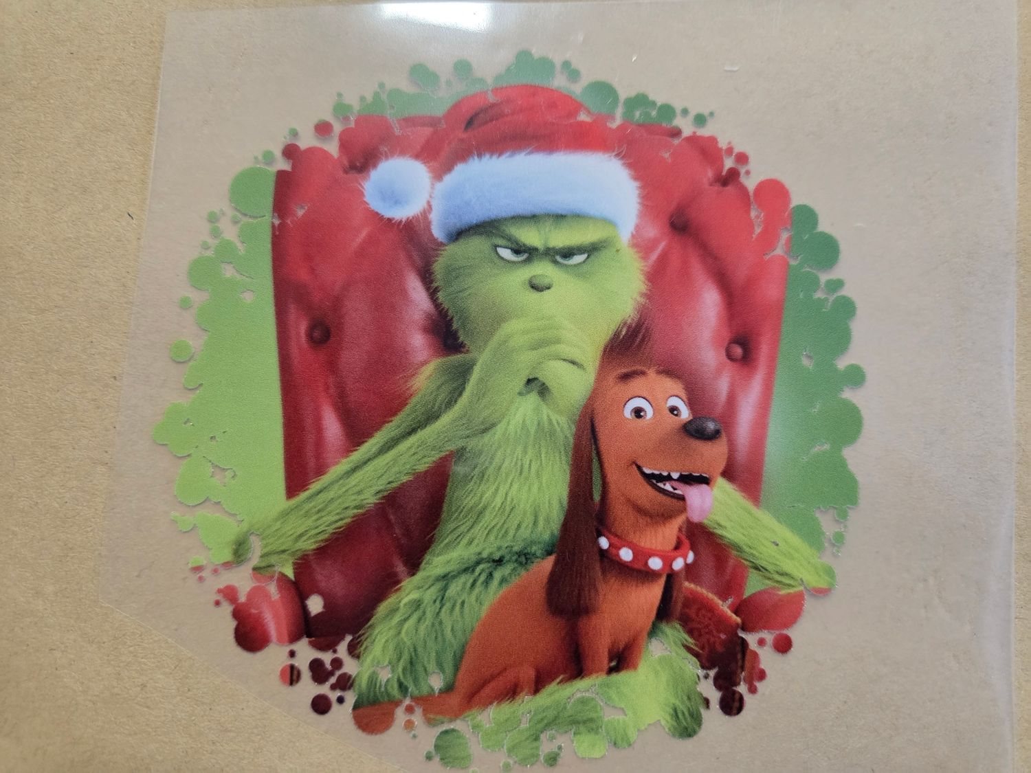 Bügelbild Grinch 10x10cm 