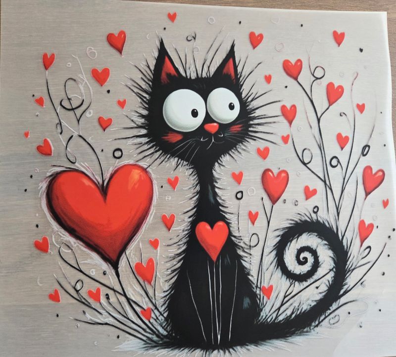 Bügelbild Katze 22cm 