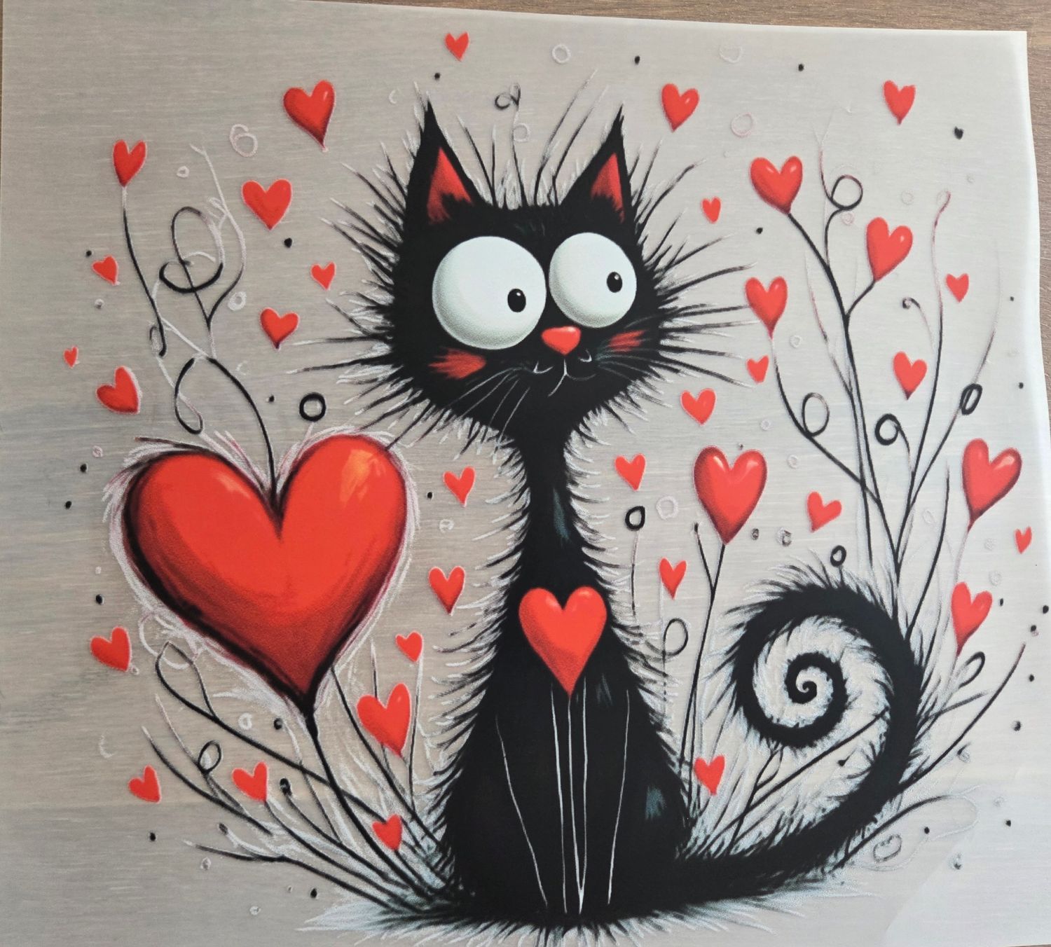 Bügelbild Katze 22cm 