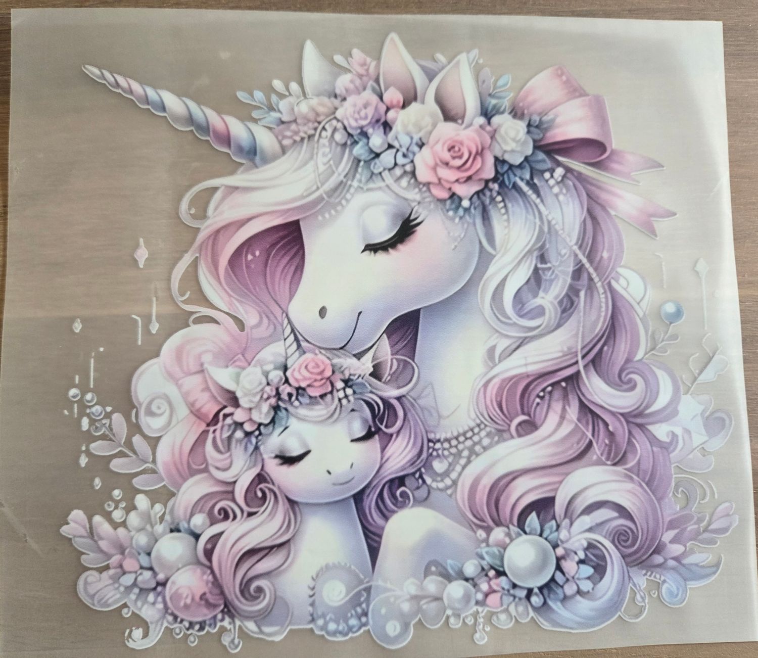 Bügelbild Einhorn Familie 18cm Bügelbild Einhorn Familie 18cm