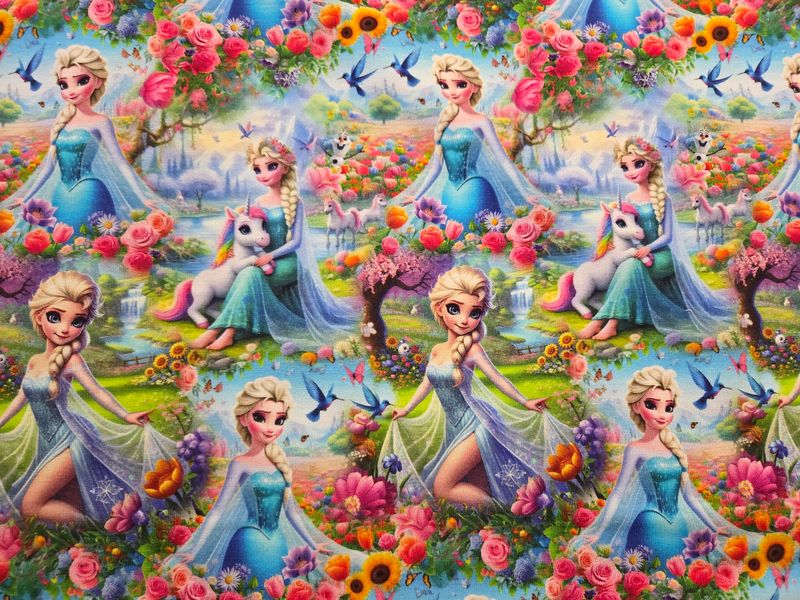 Sommersweat Elsa Frozen 50cm x 180cm breit