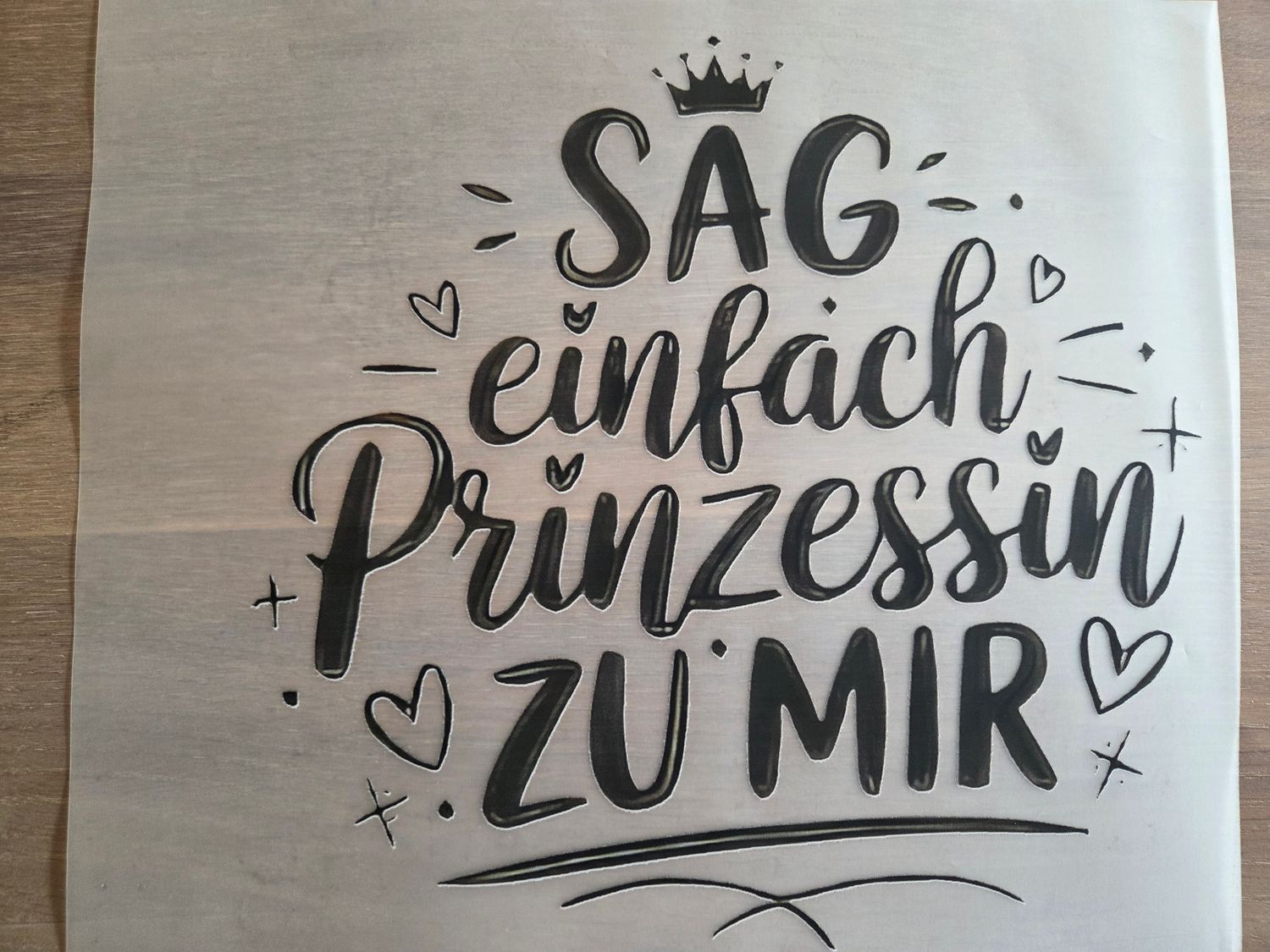 Bügelbild Sprüche 23cm