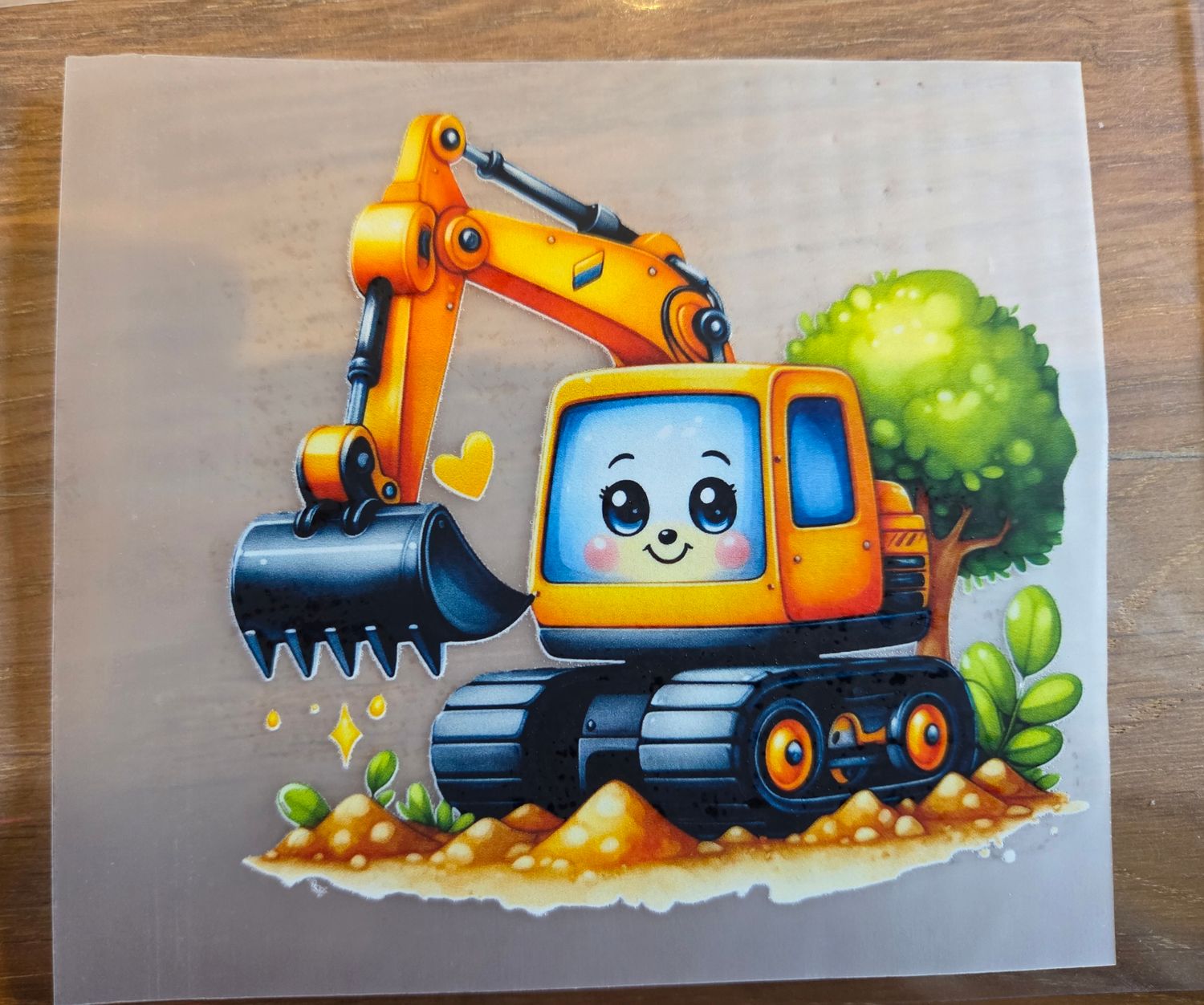 Bügelbild Baustelle Baufahrzeug 9cm Nr.2