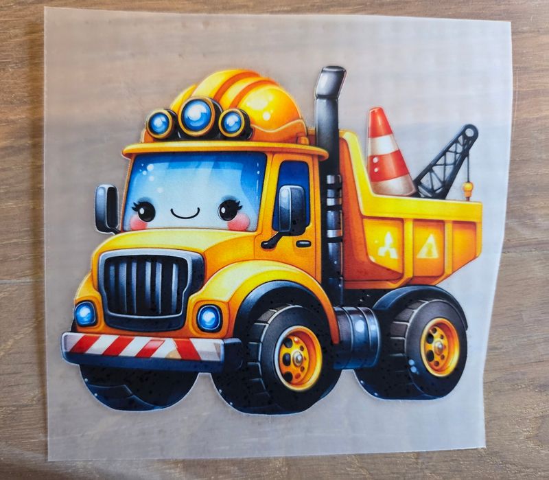 Bügelbild Baustelle Baufahrzeug 9cm Nr.3