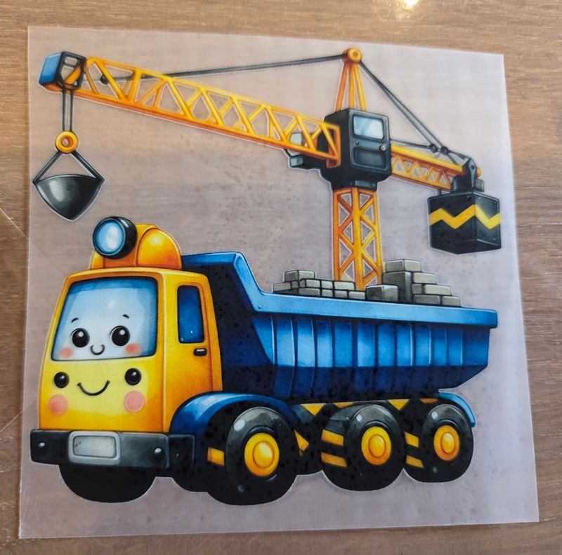 Bügelbild Baustelle Baufahrzeug 9cm Nr.9