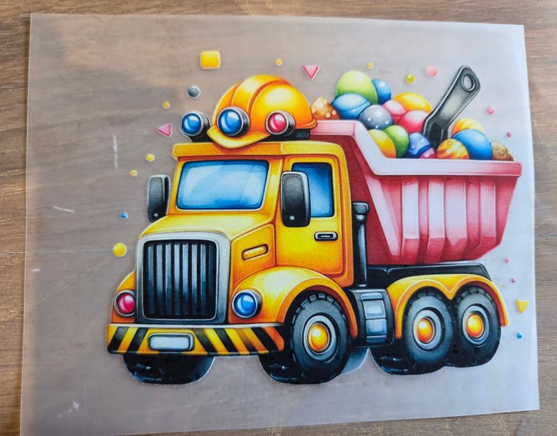 Bügelbild Baustelle Baufahrzeug 9cm Nr.4