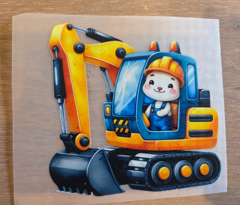 Bügelbild Baustelle Baufahrzeug 9cm Nr.5