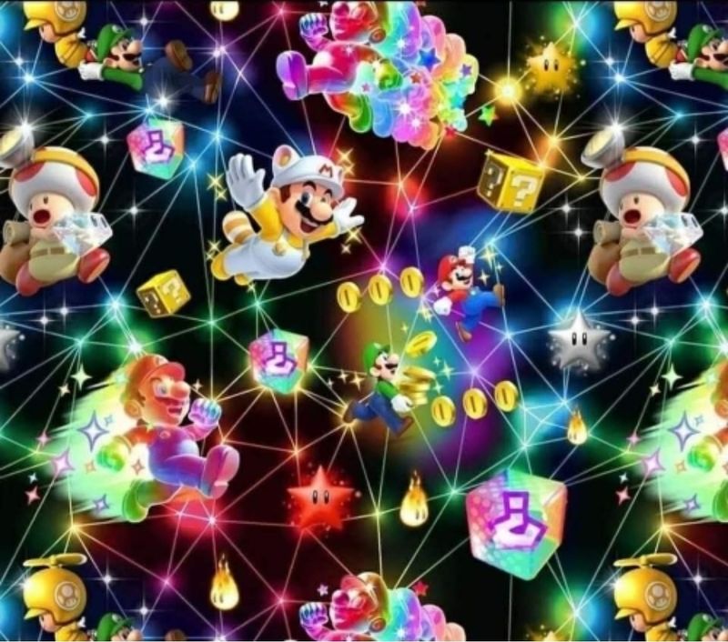 Sommersweat Mario bunt 50cm x 180cm breit Lieferung Anfang April 