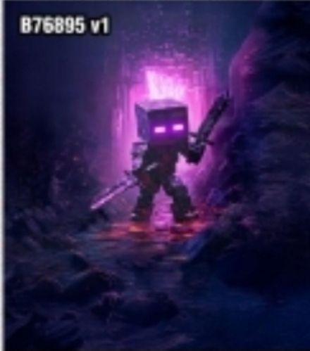 Sommersweat Panele Minecraft lila 85x180cm Lieferung Anfang April 