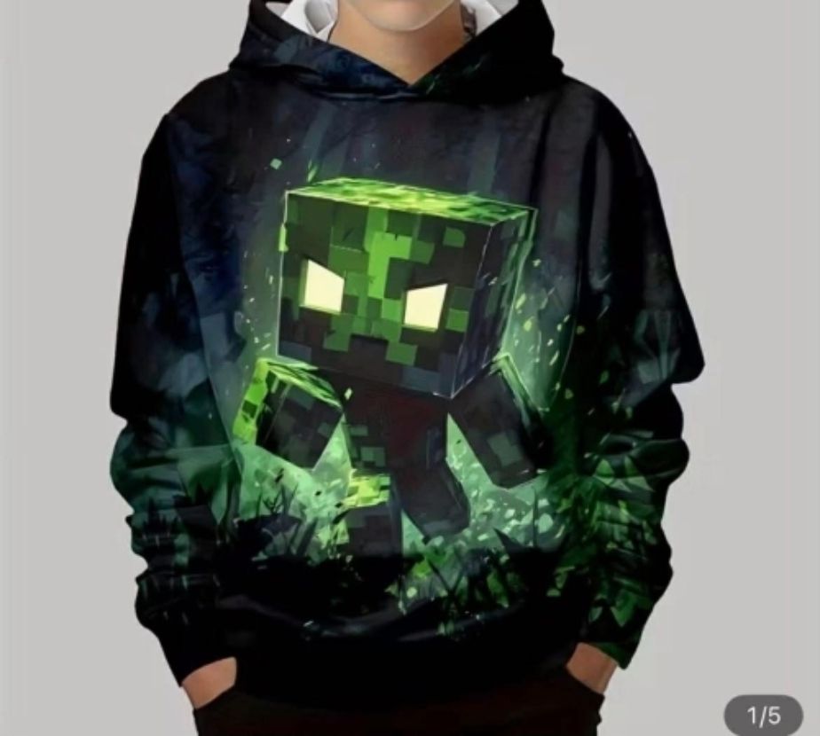 Sommersweat Panele Minecraft Grün 85x180cm Lieferung Mitte Juni 