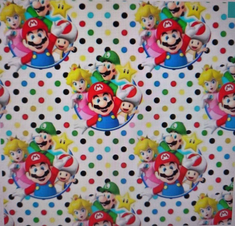 Sommersweat Mario hell 50cm x 180cm breit Lieferung Anfang April 