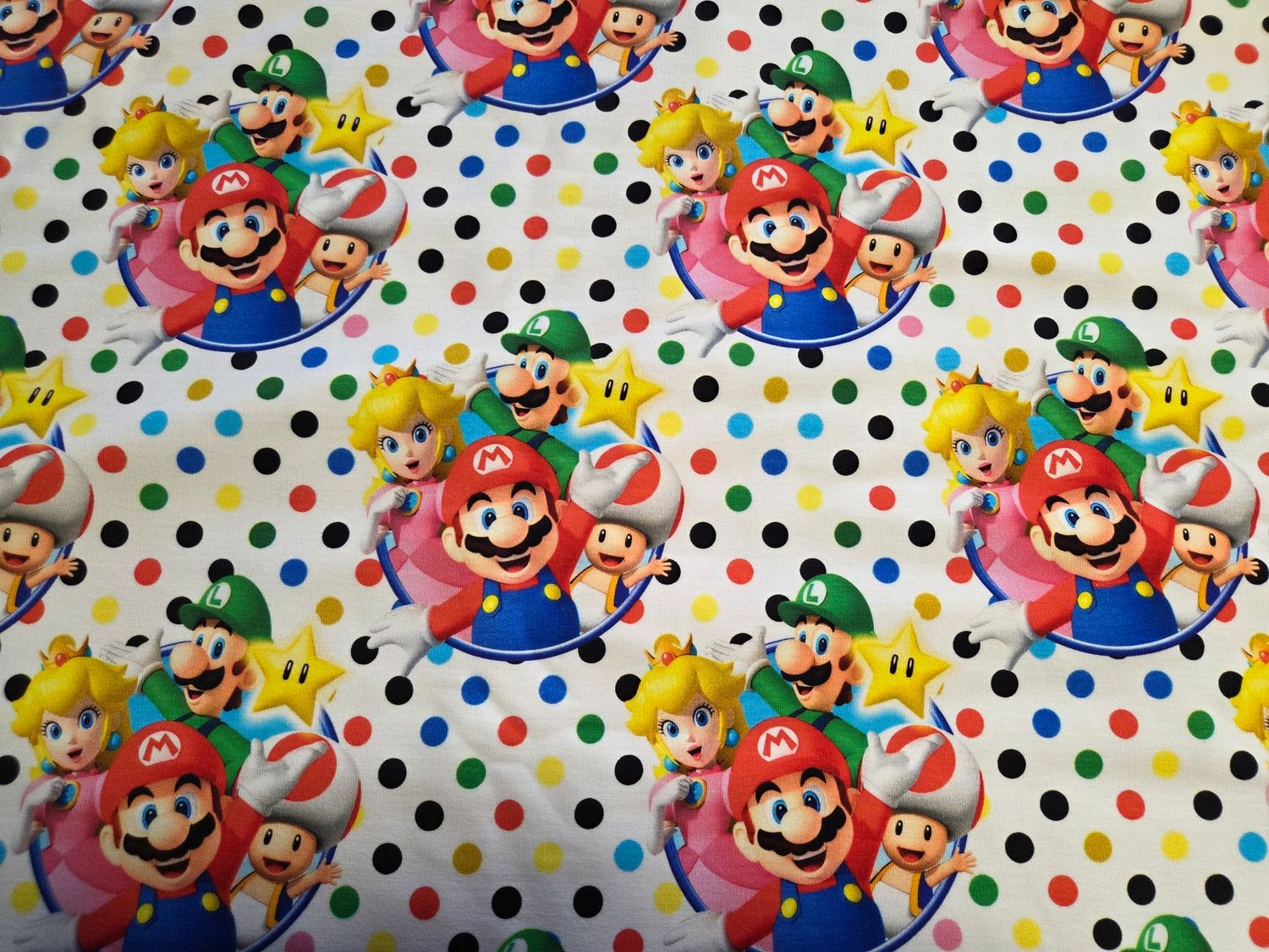Sommersweat Mario hell 50cm x 180cm breit 