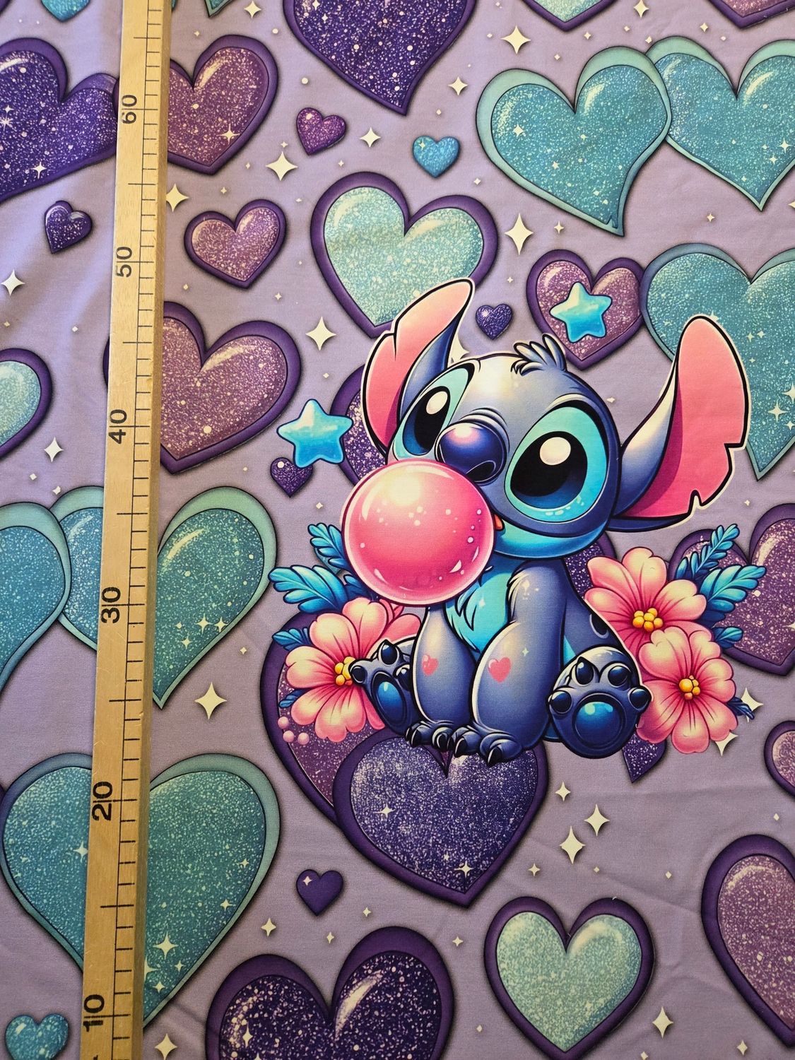 Sommersweat Panele Stitch Herzen 80x180cm 