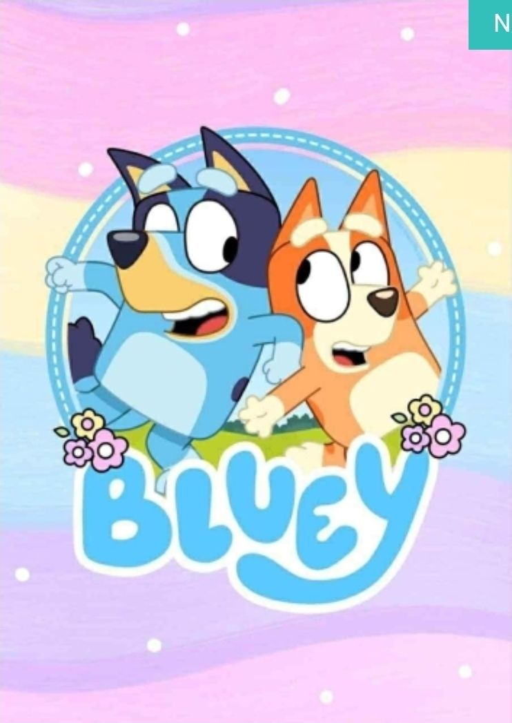 Sommersweat Bluey Panele 43x55cm Lieferung Anfang April 