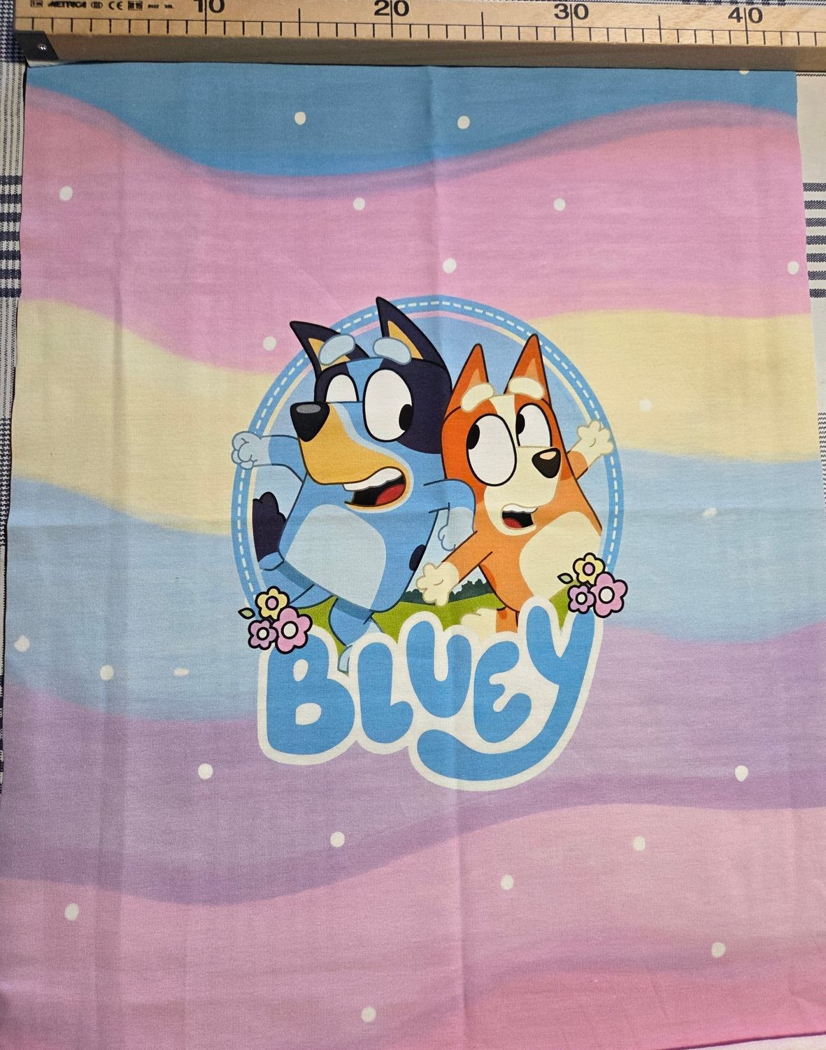 Sommersweat Bluey Panele 43x55cm 