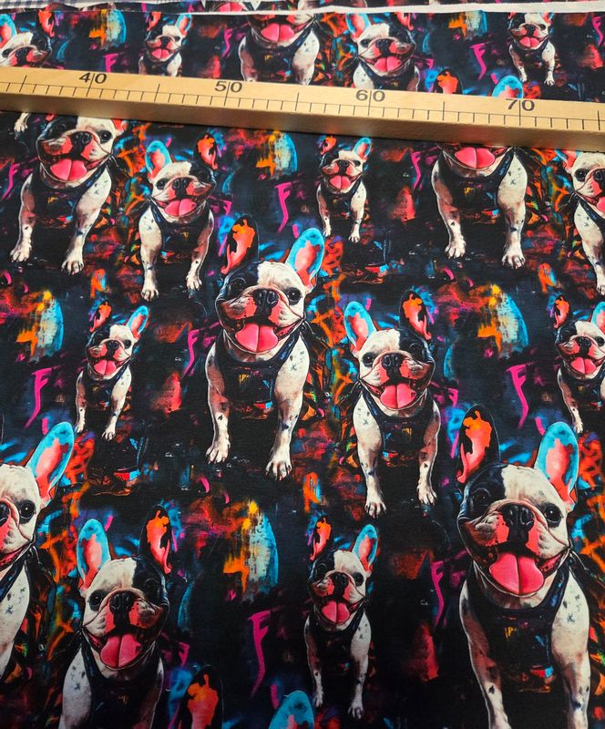 Sommersweat Hunde 50cm x 180cm breit 