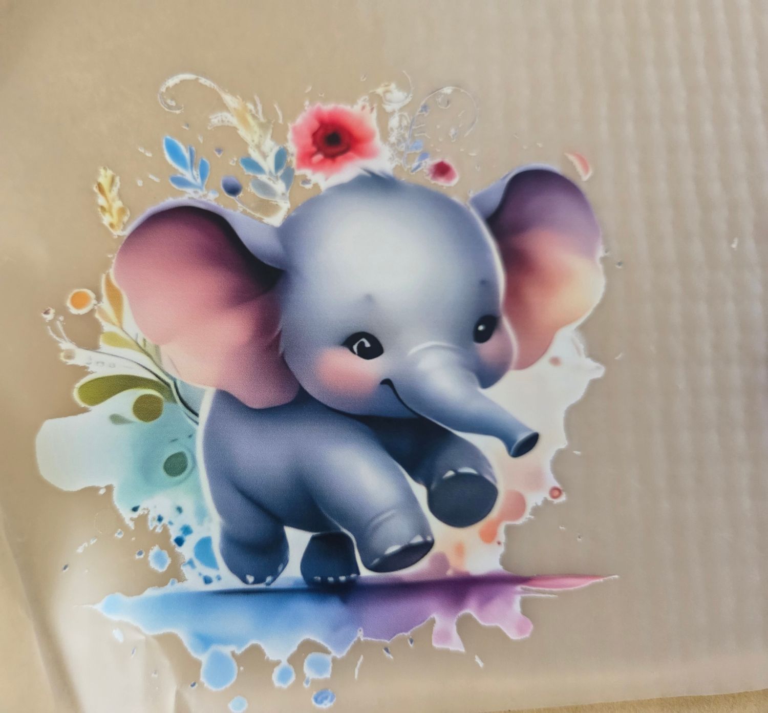 Bügelbild süße Elefanten ca 11cm Bügelbild süße Elefanten ca 11cm