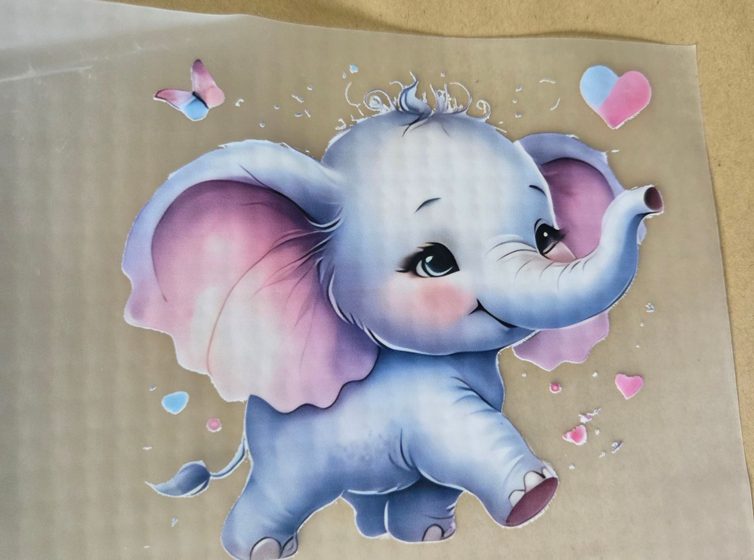 Bügelbild süße Elefanten ca 11cm Bügelbild süße Elefanten ca 11cm